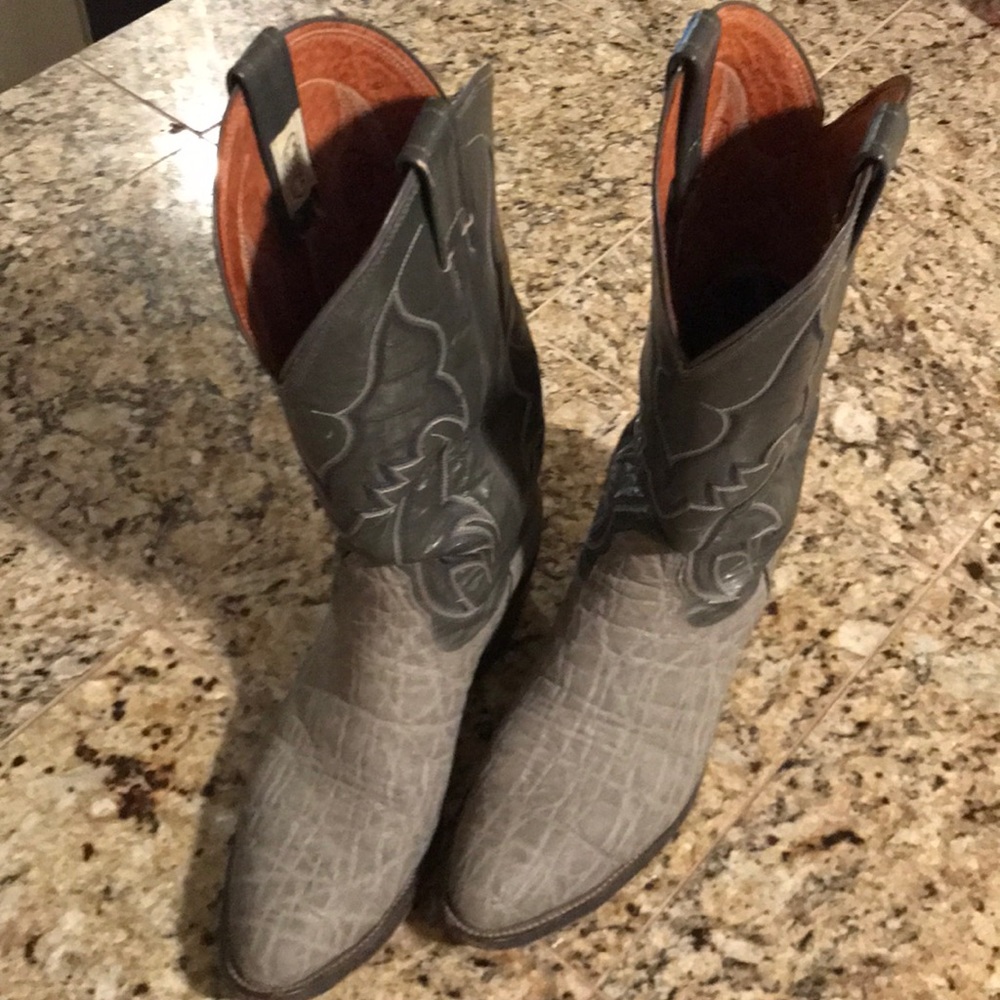 Nocona elephant skin boots. Gray. Size 9B mens.